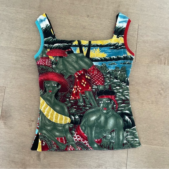 Vintage Custo Barcelona Patterned Tank Top - Picture 3 of 5